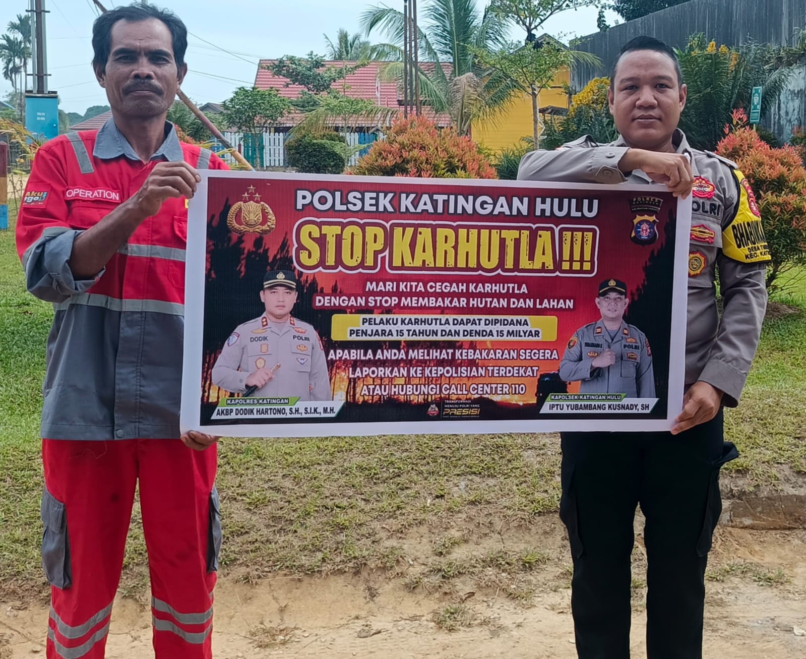 ‎Polsek Katingan Hulu sosialisasi Stop Karhutla.