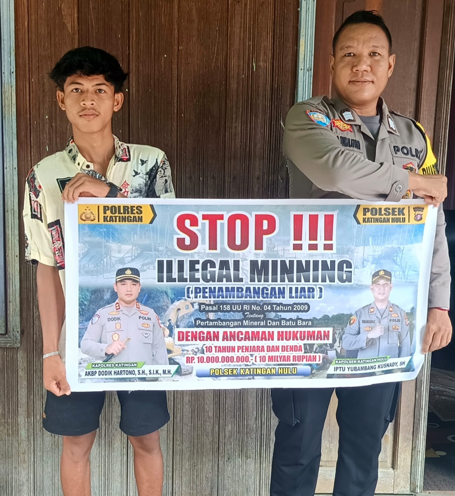 ‎Upaya pencegahan Penambangan Emas Tanpa Ijin (PETI) di Kecamatan Katingan Hulu dan Bukit Raya, Bhabinkamtibmas sosialisasi kepada masyarakat.